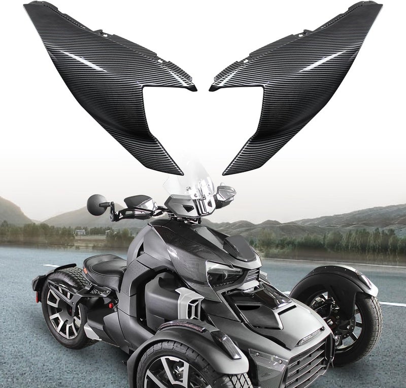CPOWACE Carbon Fiber Pattern Fairing Panels Compatible with Can-Am Ryker All Models Ryker 600 900 Sport & Rally Edition Models Accessories Replacement for 219400803 2PCS - Image 1